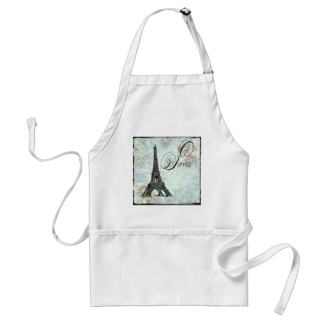 Paris La Tour Eiffel French Design Adult Apron (Front)