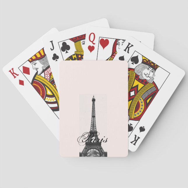 Paris - La Tour Eiffel pastel Eiffel Tower Poker Cards (Back)
