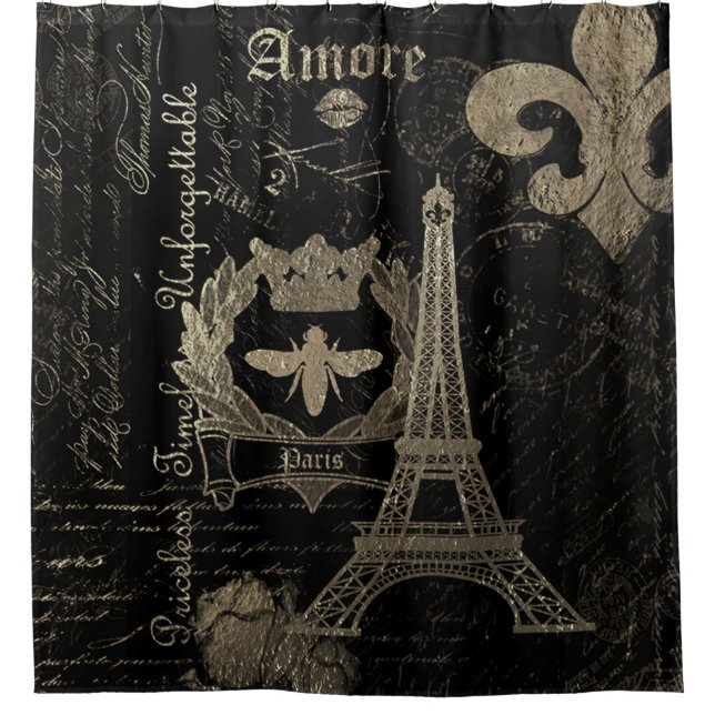Paris: La Tour Eiffel Shower Curtain (Front)
