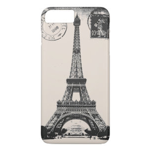 Paris La Tower Eiffel Vintage Postcard iPhone 8 Plus/7 Plus Case