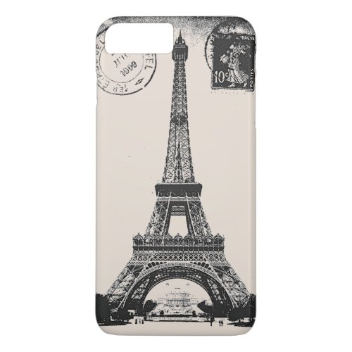 Paris La Tower Eiffel Vintage Postcard iPhone 8 Plus7 Plus Case