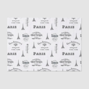 Paris Label Collage Tissue Paper