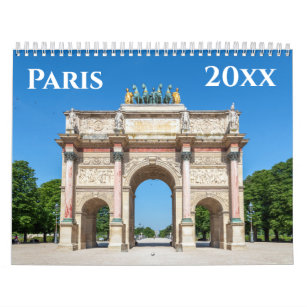Paris landmarks calendar