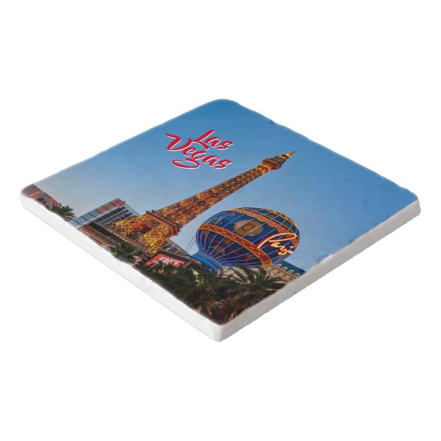 Paris Las Vegas at dusk Trivet (Corner)