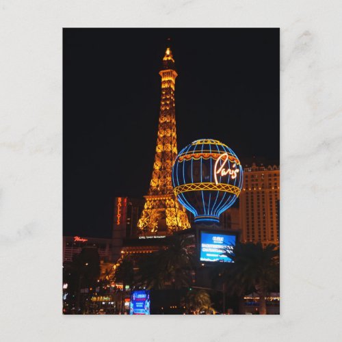 Paris Las Vegas Hotel  Casino 2 Postcard