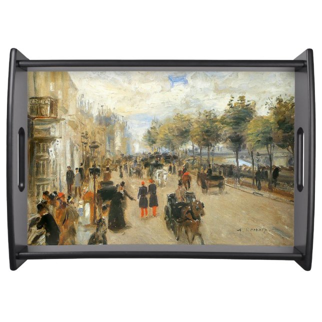 Paris, Le Quai Malaquais, by Renoir Serving Tray (Front)