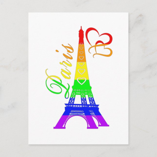 Paris | LGBTQ+ Pride Postcard (Front)
