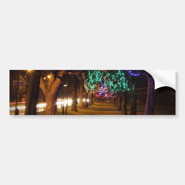 Paris Lighted Trees Bumper Sticker (Front)