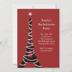 Paris Lights Bachelorette Party Invitation