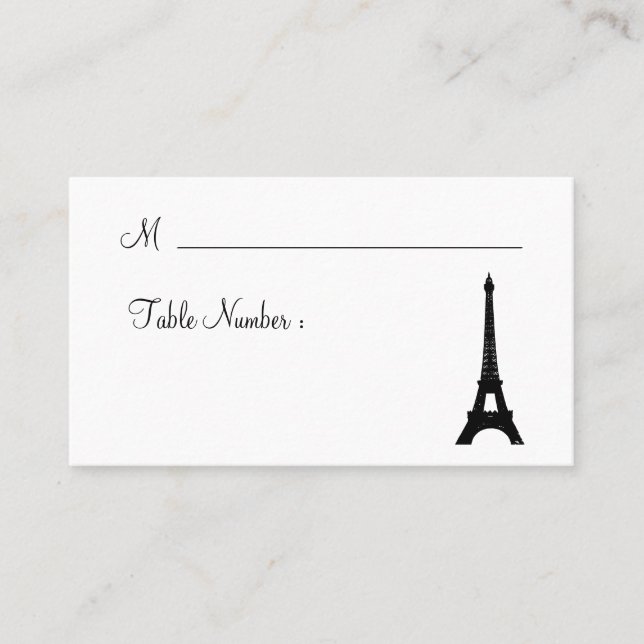 Paris Lights Place Cards (Front)