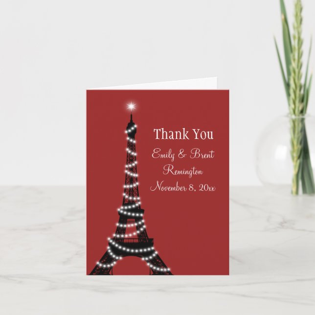 Paris Lights Thank You Card (Front)