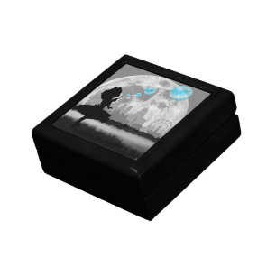 PARIS Little Girl Making Blue Bubble Jewelry Box