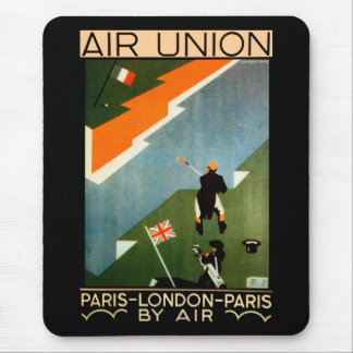 Paris - London - Paris by Air Mouse Pad