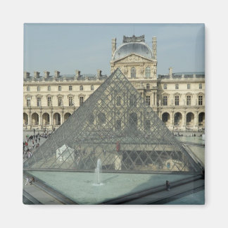 Paris Louvre Glass Magnet