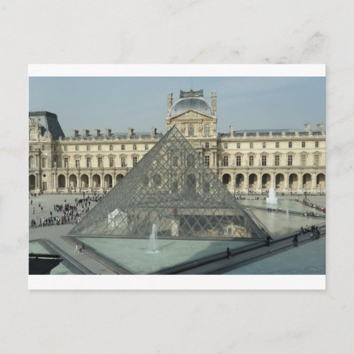 Paris Louvre Glass Postcard
