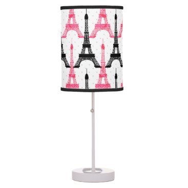Paris Love, Eiffel Tower in black and pink, lamps