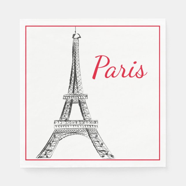 Paris Luncheon Paper Napkins (Front)