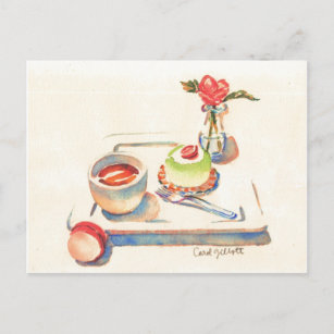 Paris Macaron watercolor Postcard