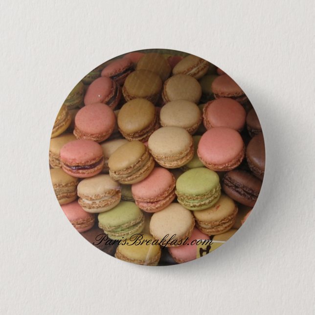 Paris MACARONS Pinback Button (Front)