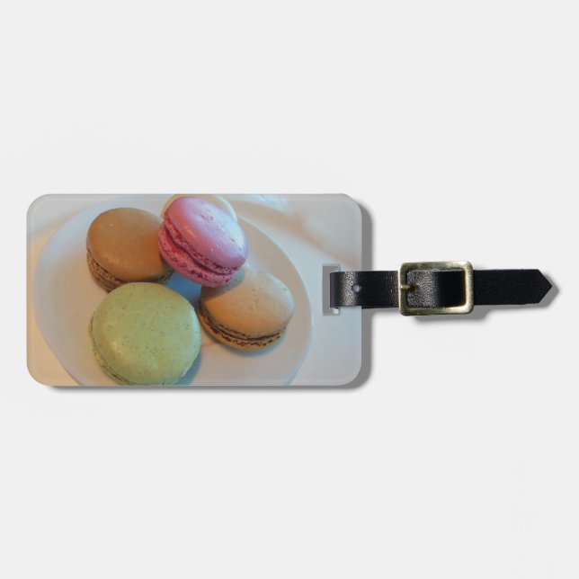 Paris Macaroons Luggage Tag (Front Horizontal)