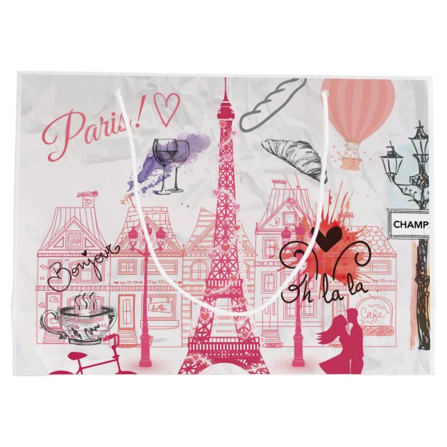 Paris magic large gift bag (Back)