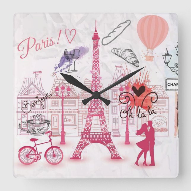 Paris magic square wall clock (Front)