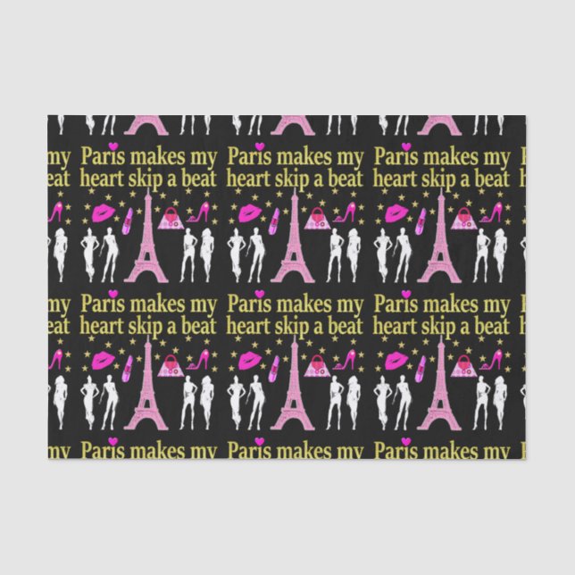 PARIS MAKES MY HEART SKIP A BEAT TISSUE PAPER (Front)