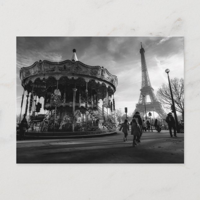 Paris manège postcard (Front)
