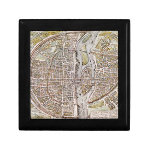 PARIS MAP, 1581 JEWELRY BOX