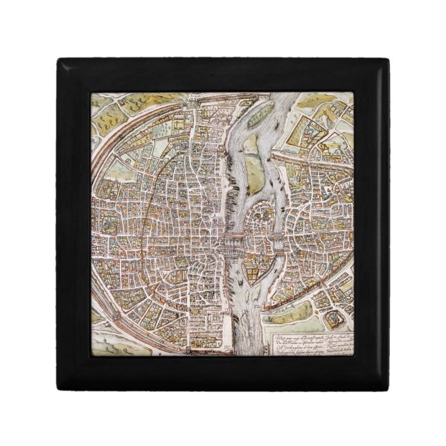 PARIS MAP, 1581 JEWELRY BOX (Front)