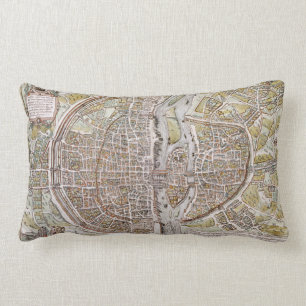 PARIS MAP, 1581 LUMBAR PILLOW
