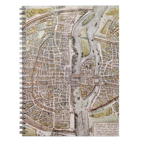 PARIS MAP 1581 NOTEBOOK
