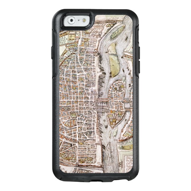 PARIS MAP, 1581 OTTERBOX iPhone CASE (Back)