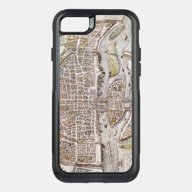 PARIS MAP, 1581 OTTERBOX iPhone CASE (Back)