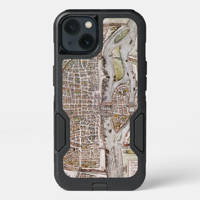PARIS MAP, 1581 OTTERBOX iPhone CASE (Back)