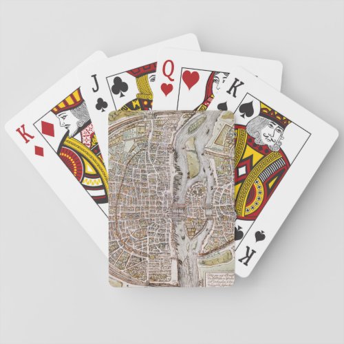 PARIS MAP 1581 PLAYING CARDS