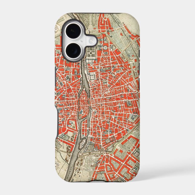 Paris Map Iphone Case (Back)