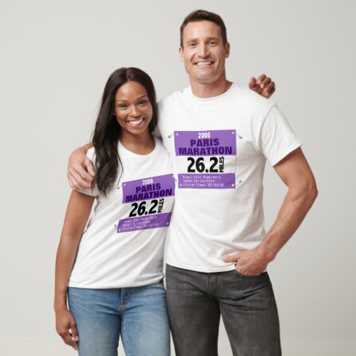 Paris Marathon Runner 262 Miles Personalized T_Shirt
