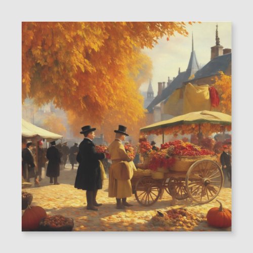 Paris marketplace in autumn