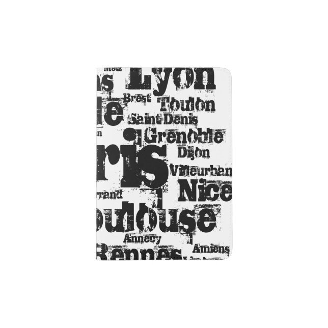 Paris Marseille Lyon France Cities Passport Holder (Front)