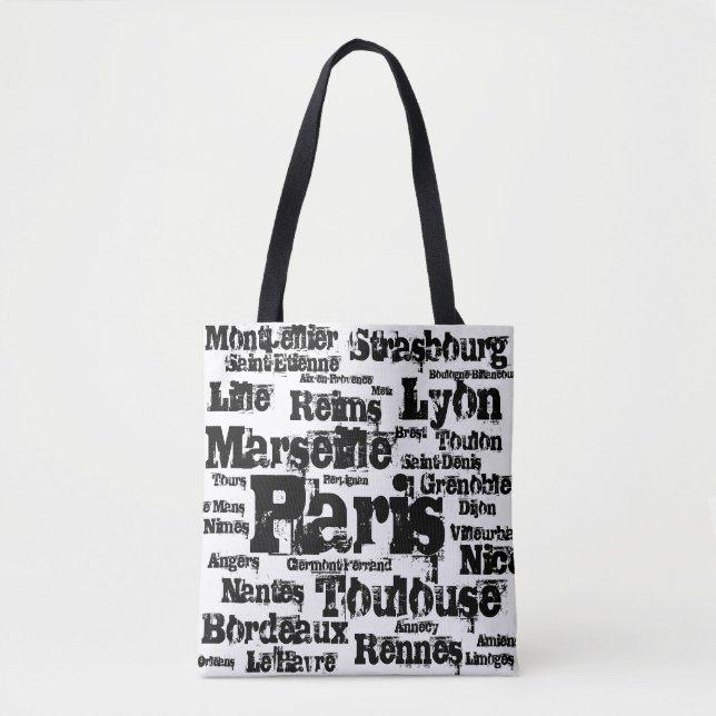 Paris Marseille Lyon France Cities Tote Bag (Front)
