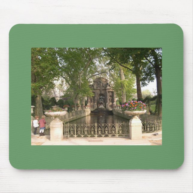 Paris - Medici Fountain, Luxembourg Gardens Mouse Pad (Front)