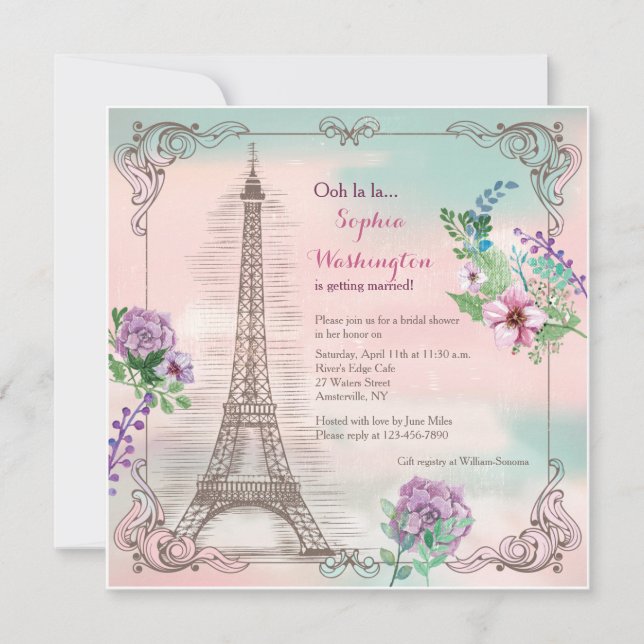 Paris Memories Invitation (Front)