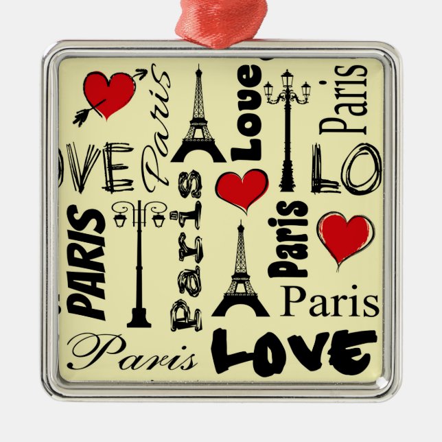 Paris Metal Ornament (Front)