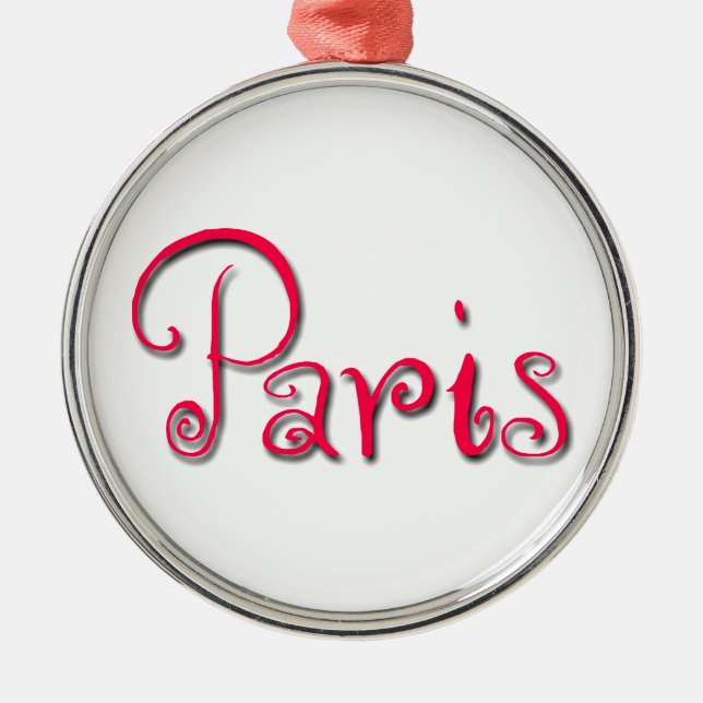 Paris Metal Ornament (Front)