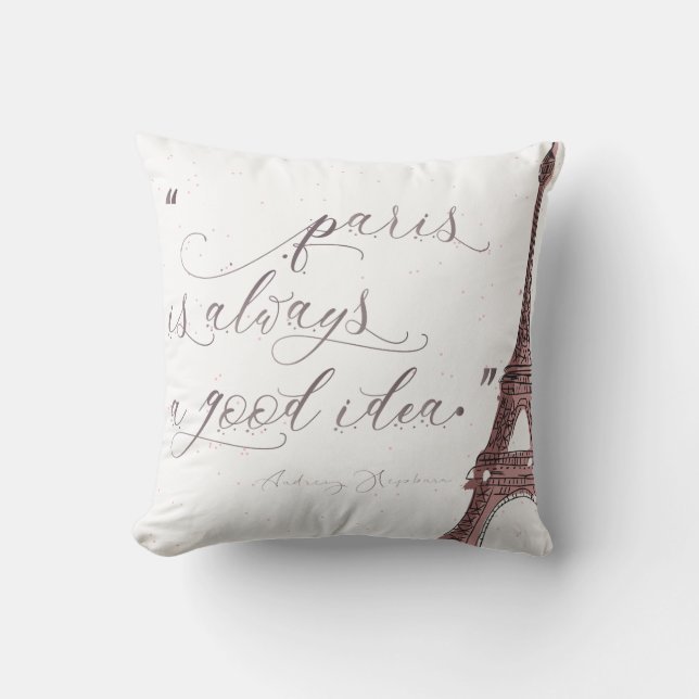 Paris Modern elegant design Throw Pillow (Front)