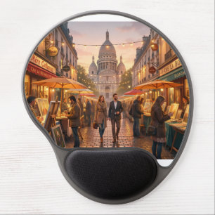 Paris Montmartre Evening Market Mouse Pad