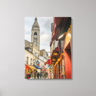 Paris Montmartre street view canvas print
