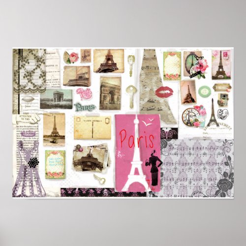 Paris Mood Board art print by Lisa Casineau