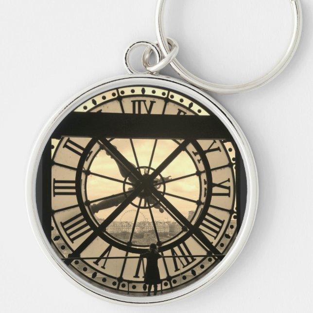 Paris Museum D'Orsay Clock T-Shirt Keychain (Front)